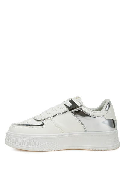 Scouts Metallic Paneling Platform Sneakers - Tigbul's Variety Fashion Shop