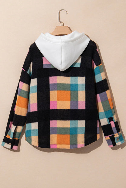 Drawstring Color Block Long Sleeve Hoodie - Tigbul's Variety Fashion Shop