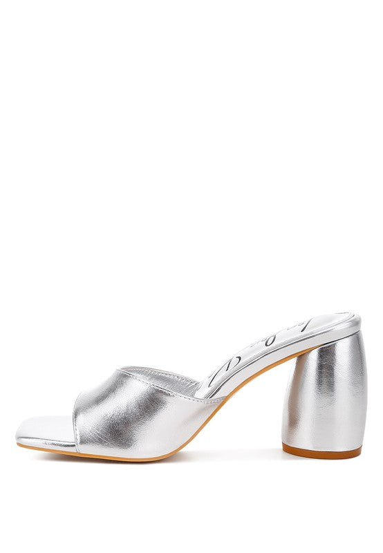 Bumblin Metallic Faux Leather Slip On Sandals - Tigbul's Variety Fashion Shop