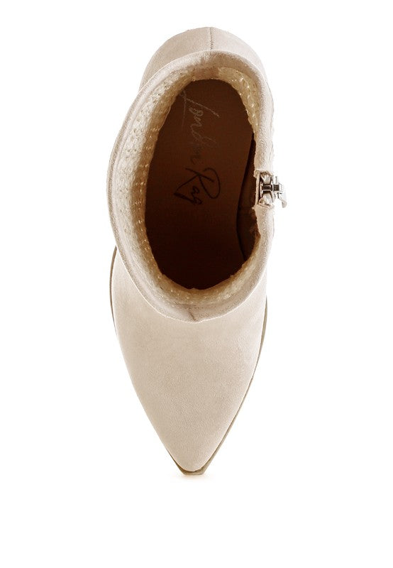 Bimmy Woven Pointy Western Boots - Tigbul's Variety Fashion Shop