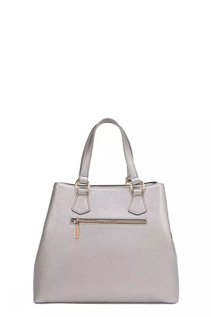 Nicole Lee USA Monogram Pattern Handbag with Rhinestones Decor - Tigbul's Variety Fashion Shop