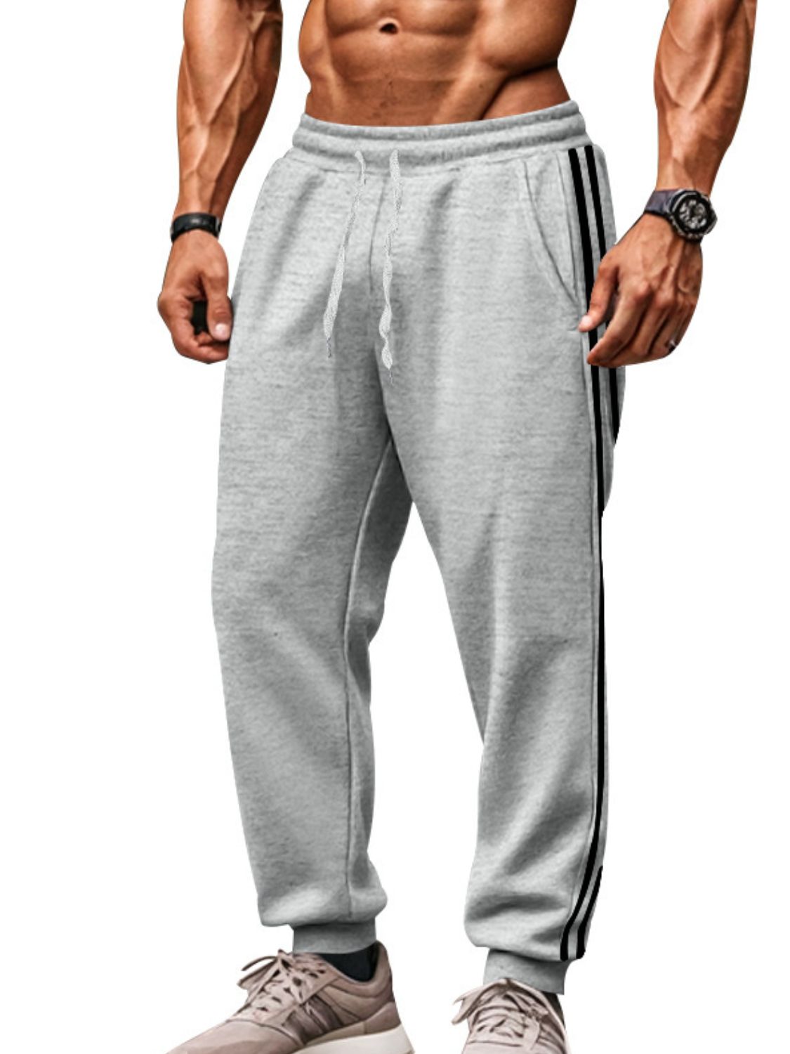 Men's Drawstring Pants With Pockets Small up to 3XL - Tigbul's Variety Fashion Shop