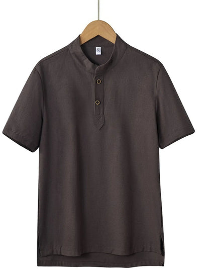 Men's Plus Size Button Detail Short Sleeve Blouse - Tigbul's Variety Fashion Shop