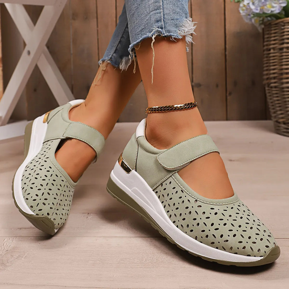 Round Toe Wedge Sneakers - Tigbul's Variety Fashion Shop