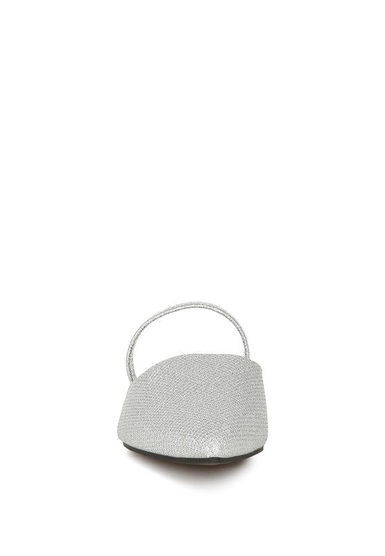 Twiggy Glitter Faux Leather Flat Mules - Tigbul's Variety Fashion Shop