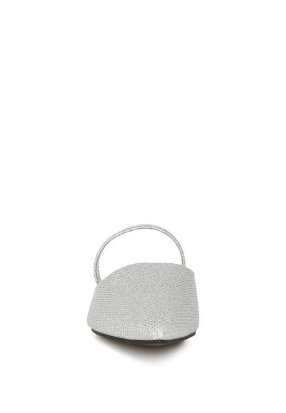Twiggy Glitter Faux Leather Flat Mules - Tigbul's Variety Fashion Shop