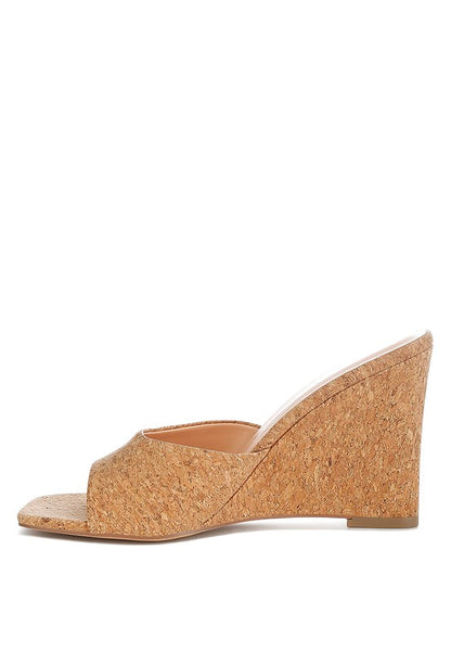 Shiloy Cork Wedge Sandals - Tigbul's Variety Fashion Shop