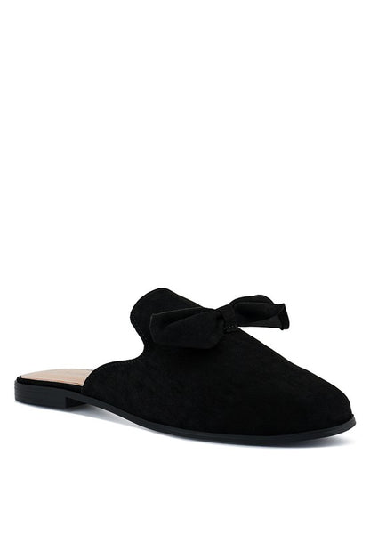 Casual Walking Mules Flats with Bow - Tigbul's Variety Fashion Shop