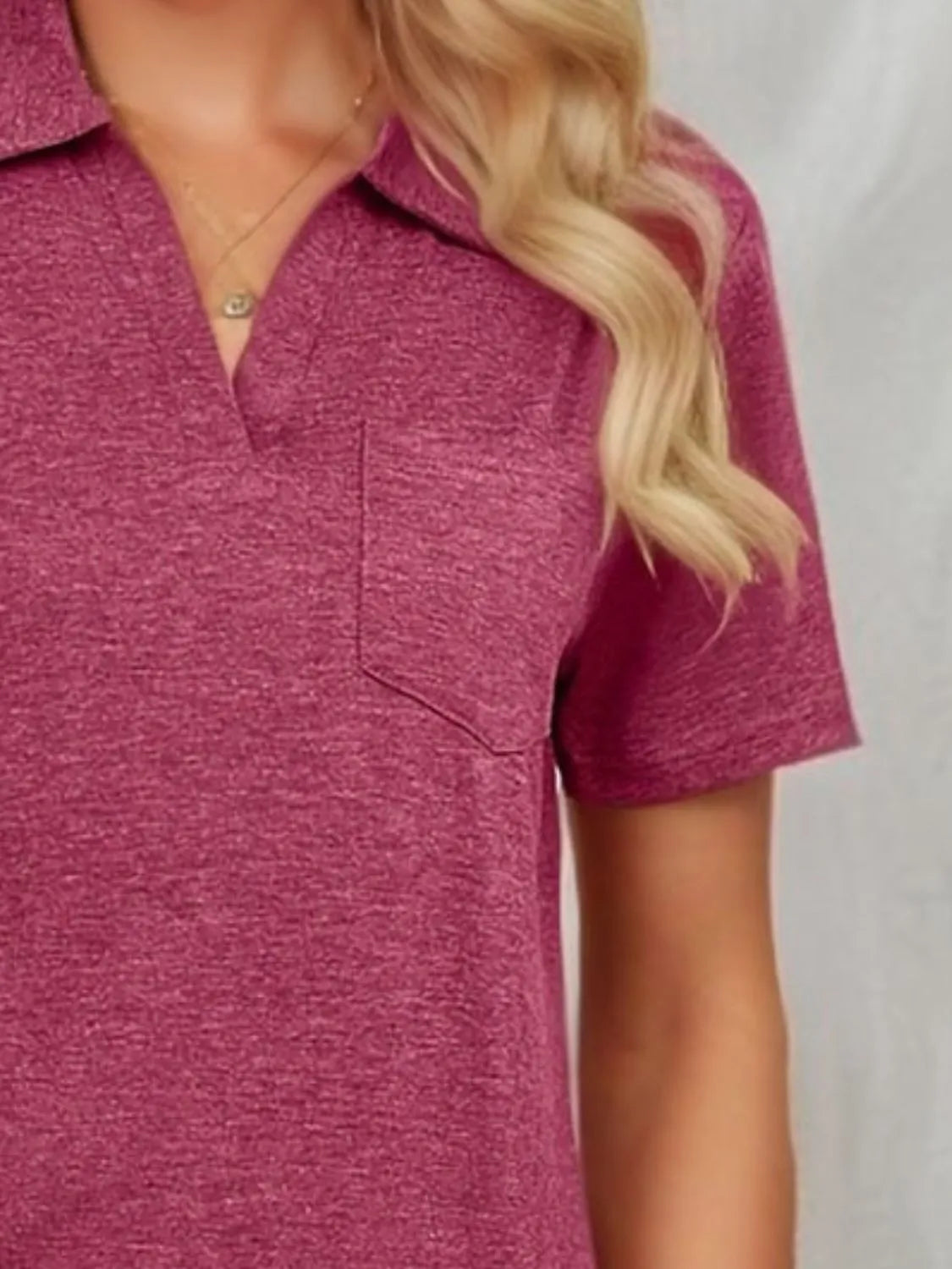 Johnny Collar Short Sleeve Top - Tigbul's Variety Fashion Shop