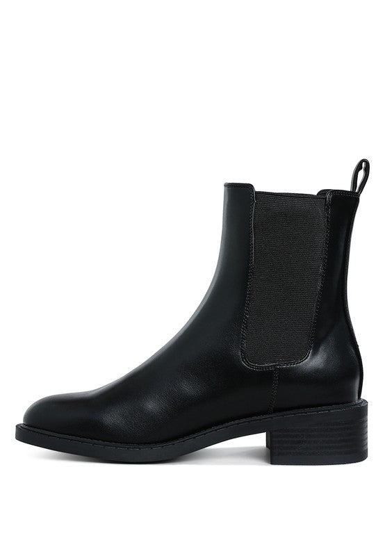 Tripoli Stacked Heel Chelsea Boots - Tigbul's Variety Fashion Shop