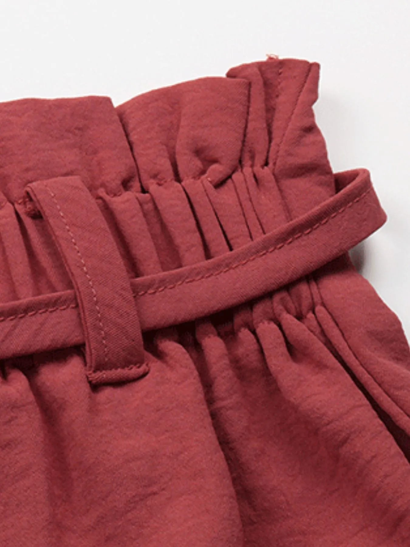 Tied Solid Color Shorts - Tigbul's Variety Fashion Shop