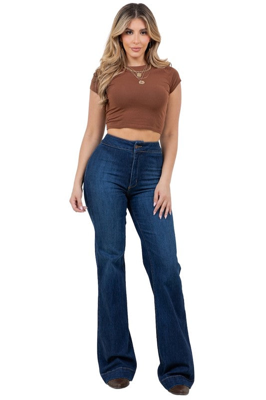 Harley Wide Leg Dark Blue- Inseam 34 - Tigbul's Variety Fashion Shop