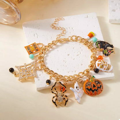 18K Gold-Plated Halloween Theme Bracelet - Tigbul's Variety Fashion Shop