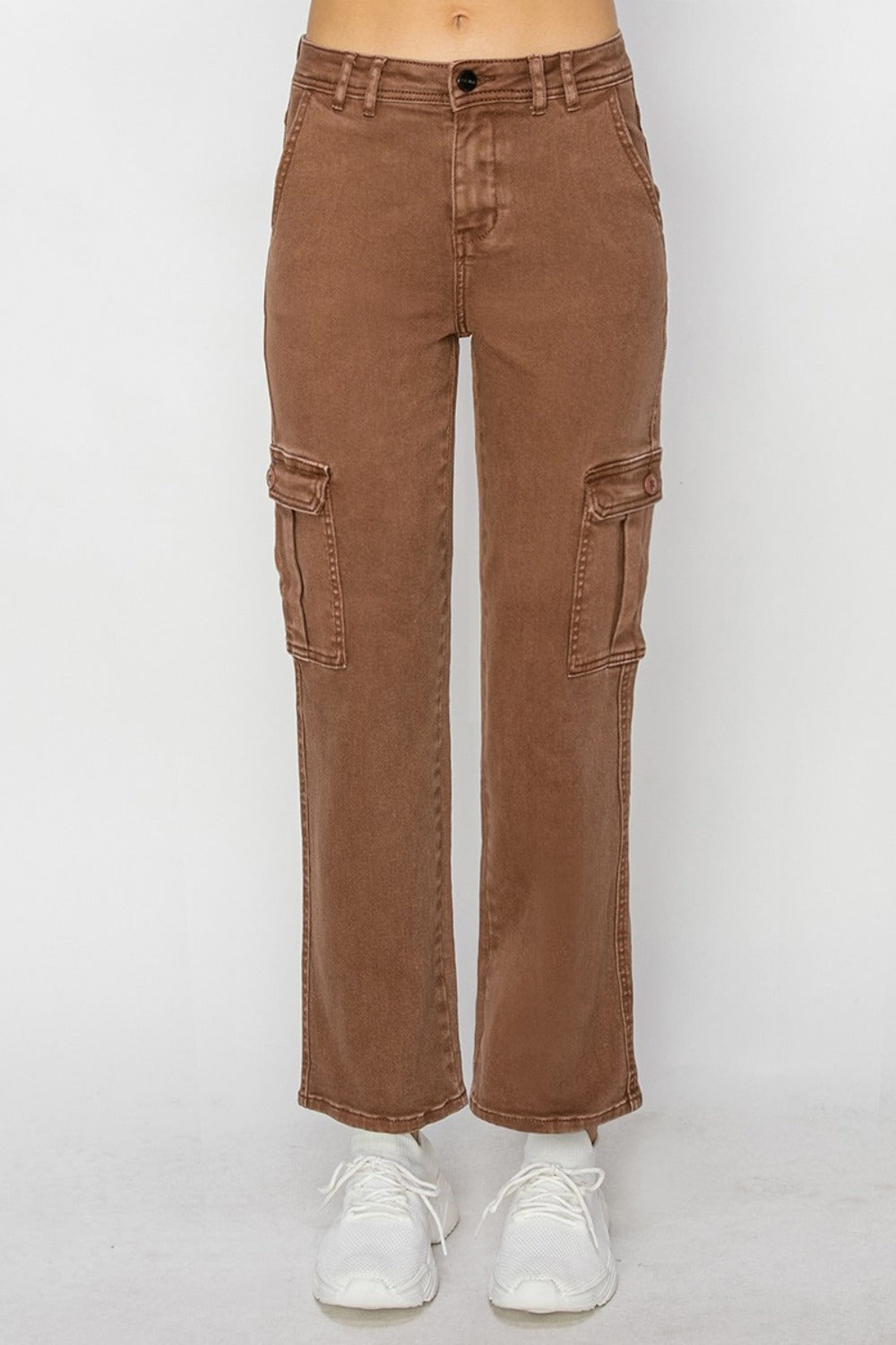 Risen Full Size High Rise Cargo Jeans - Tigbul's Variety Fashion Shop