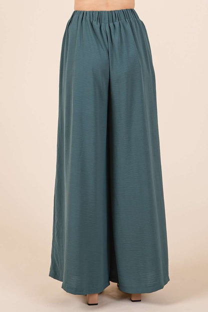 Mittoshop Pleated Wide Leg Pants - Tigbul's Variety Fashion Shop