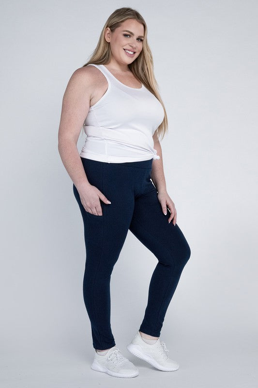 Plus Everyday Leggings with Pockets - Tigbuls Variety Fashion