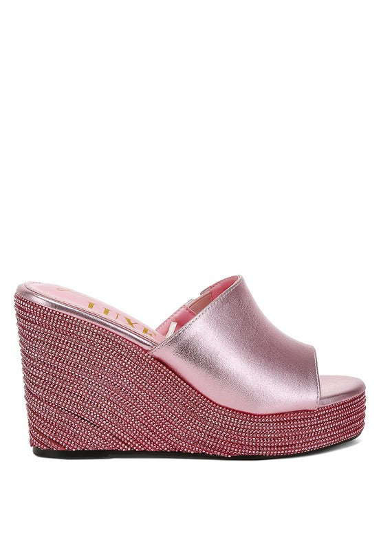 No Filter Wedge Heel Peep Toe Sandals - Tigbul's Variety Fashion Shop