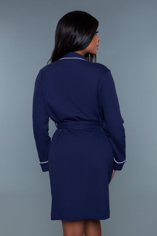 Ladies Tie Belt Waffle Robe - Tigbul's Variety Fashion Shop