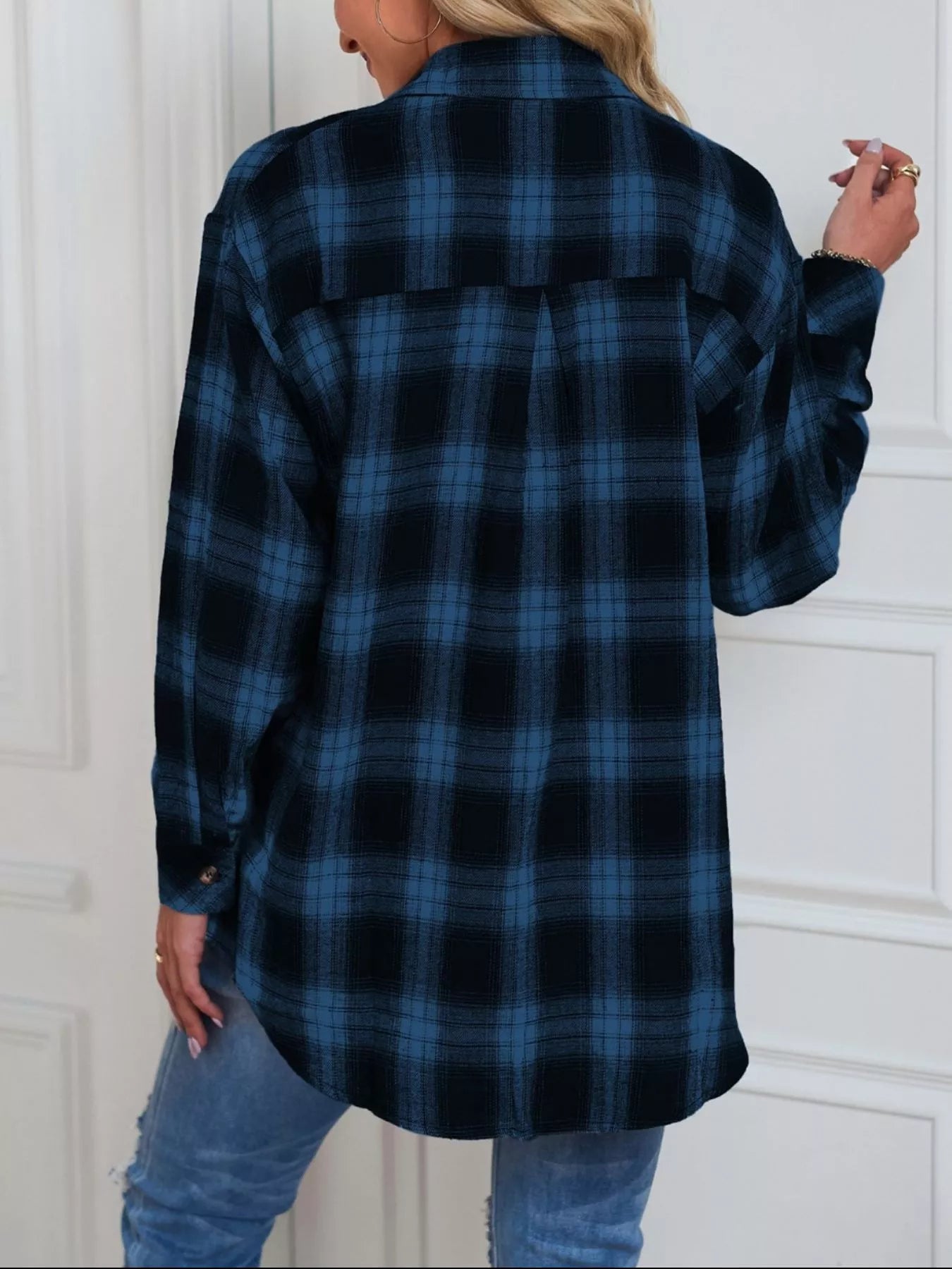Casual Plaid Button Up Shirt - Tigbul's Variety Fashion Shop