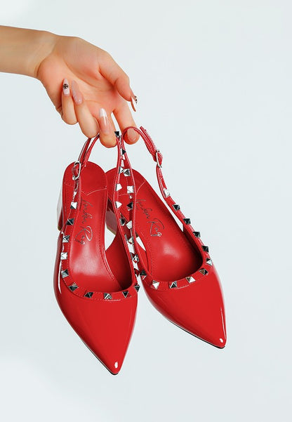 Hiral Stud Embellished Slingback Sandals - Tigbul's Variety Fashion Shop