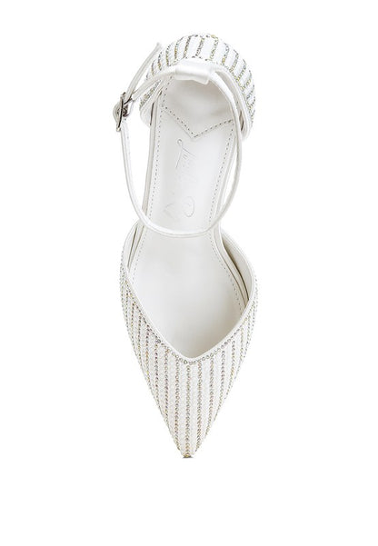 Wanda Pearls & Sequins Embellished High Heel Sandals - Tigbul's Variety Fashion Shop