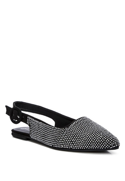 Jarisa Rhinestones Embellished Slingback Mules - Tigbul's Variety Fashion Shop