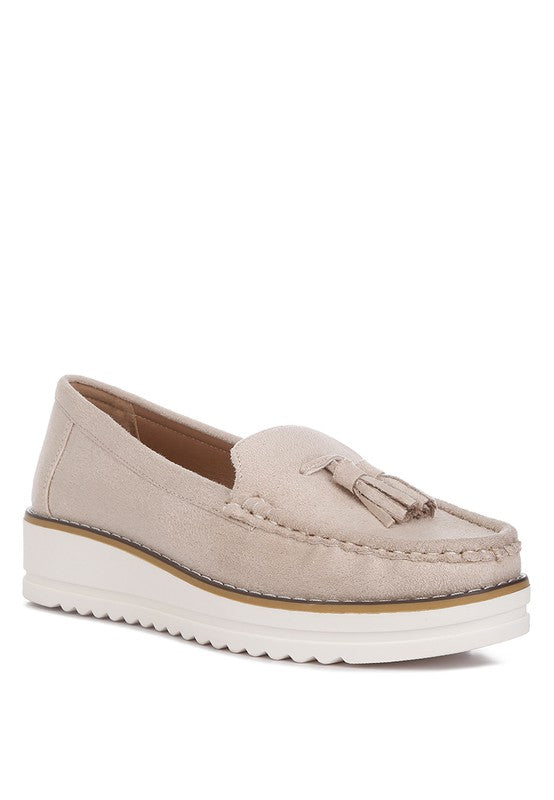 Daiki Platform Lug Sole Tassel Loafers - Tigbul's Variety Fashion Shop