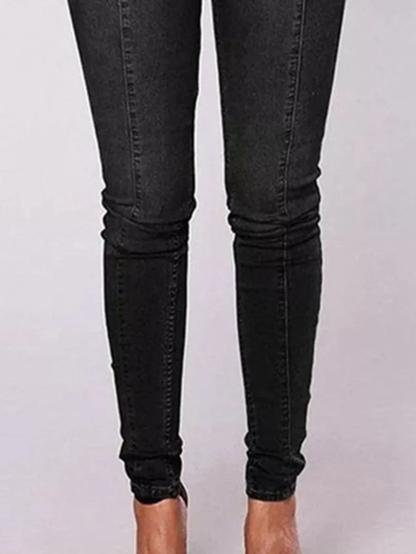 Full Size High-Waisted Double-Breasted Skinny Jeans Plus Size - Tigbul's Variety Fashion Shop