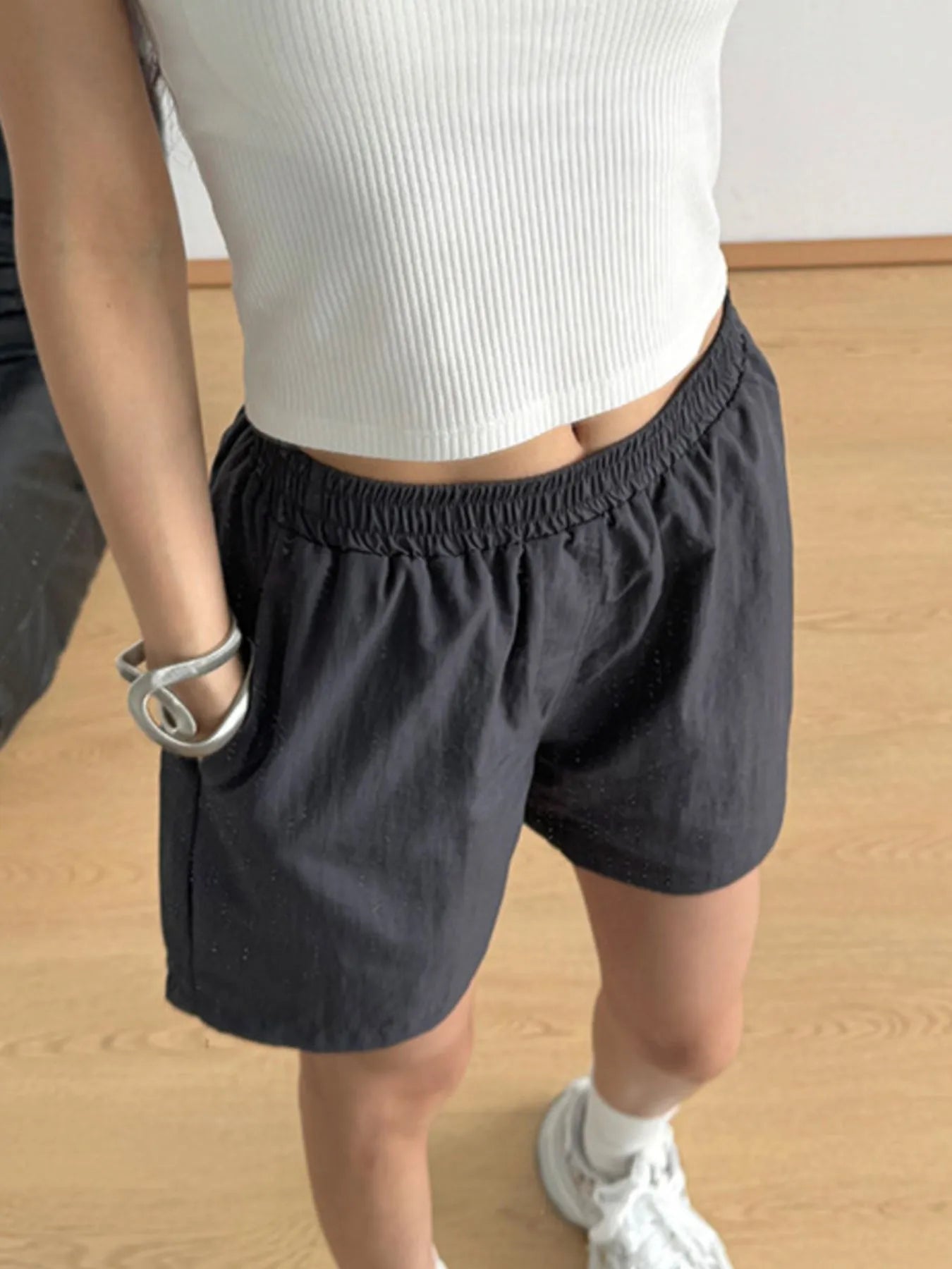 Elastic Waist Casual Shorts - Tigbul's Variety Fashion Shop
