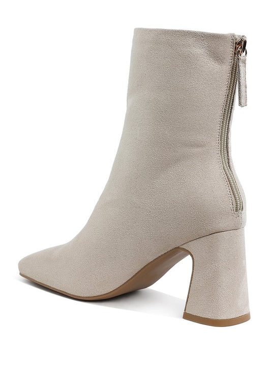 Dimri Square Toe Microfiber Ankle Boots - Tigbul's Variety Fashion Shop