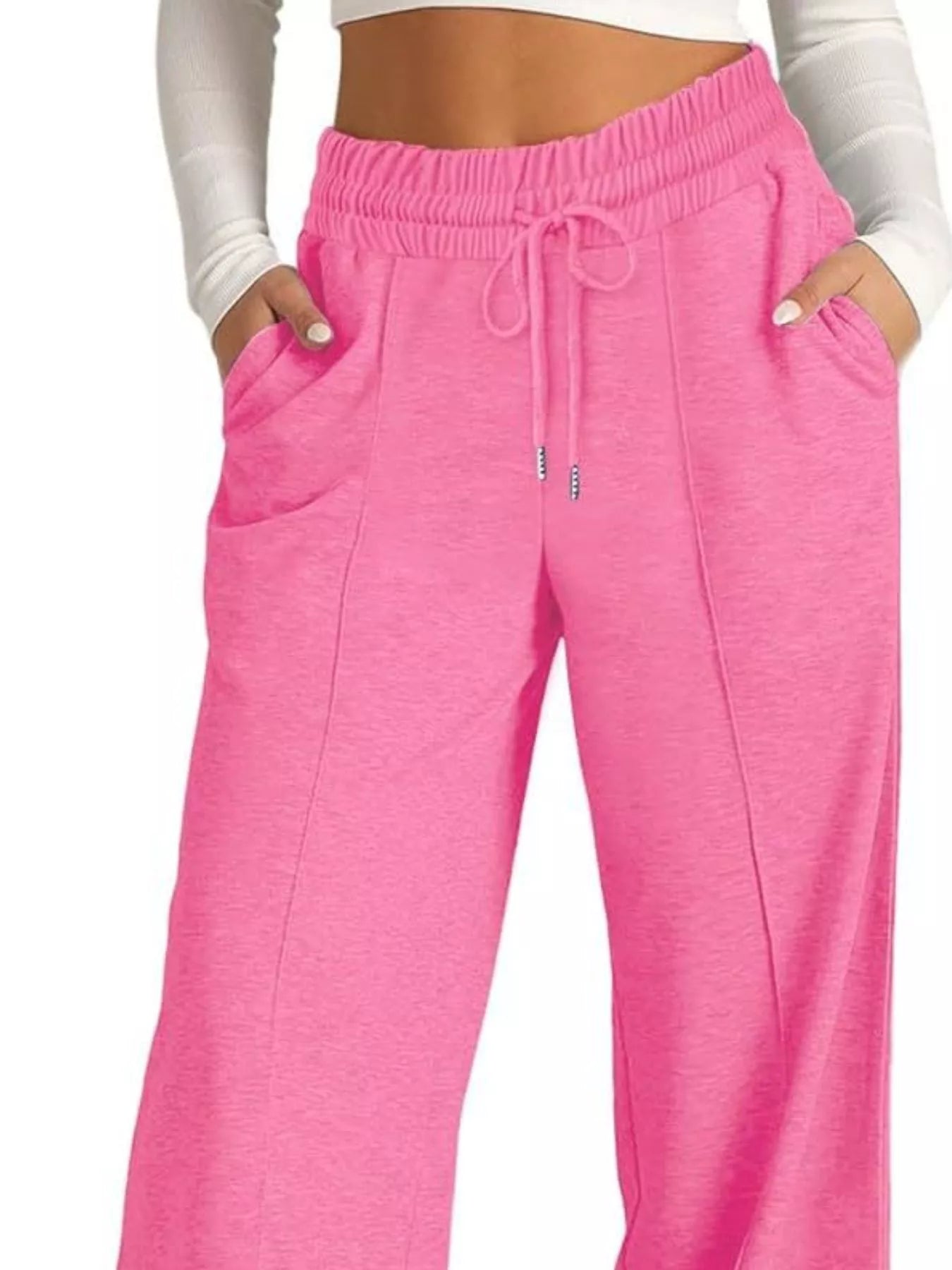 Wide Leg Drawstring Pants - Tigbul's Variety Fashion Shop