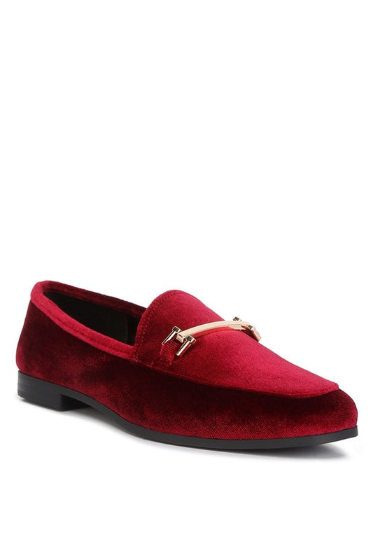 Evelio Horsebit Embellsihed Velvet Loafers - Tigbuls Variety Fashion