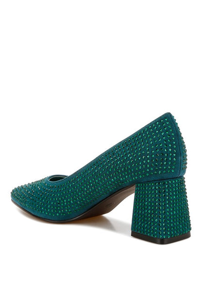 Caspia Rhinestones Embellished Pumps - Tigbul's Variety Fashion Shop