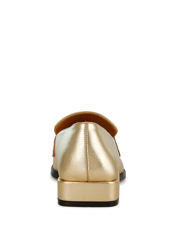 Jongs Metallic Penny Loafers - Tigbul's Variety Fashion Shop