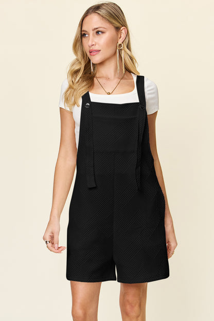 Double Take Full Size Texture Sleeveless Romper - Tigbul's Variety Fashion Shop