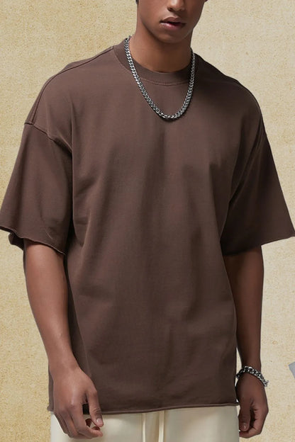 Men's Round Neck Half Sleeve T-Shirt - Tigbul's Variety Fashion Shop