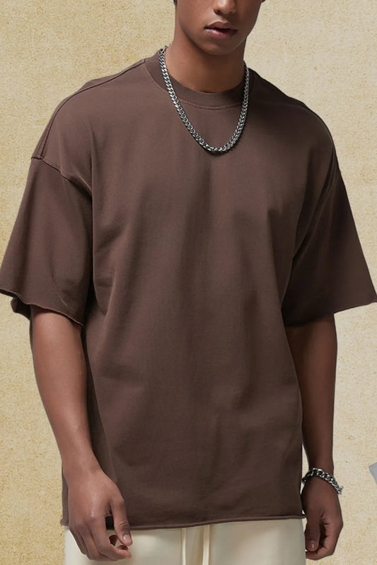Men's Round Neck Half Sleeve T-Shirt - Tigbul's Variety Fashion Shop