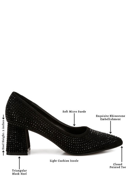 Caspia Rhinestones Embellished Pumps - Tigbul's Variety Fashion Shop