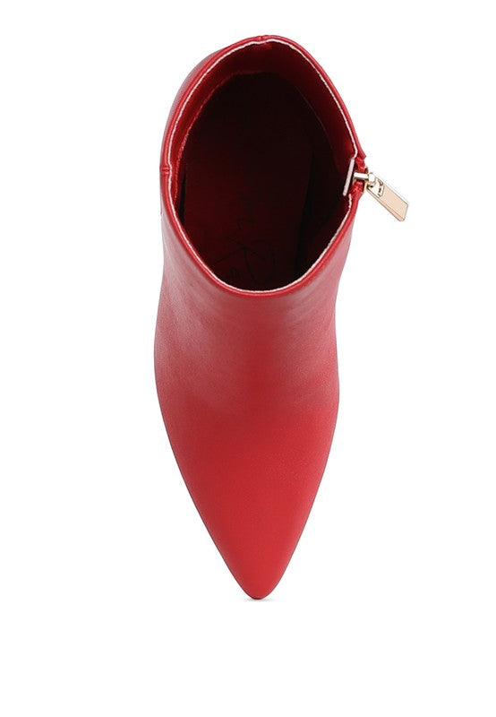 Tatria Textured Stiletto Heel Ankle Boots - Tigbul's Variety Fashion Shop