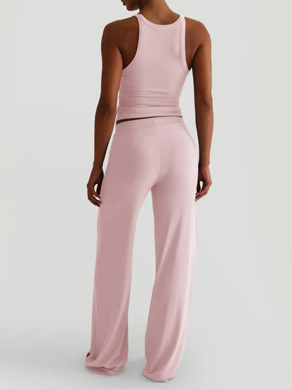 Scoop Neck Tank and Pants Set - Tigbul's Variety Fashion Shop