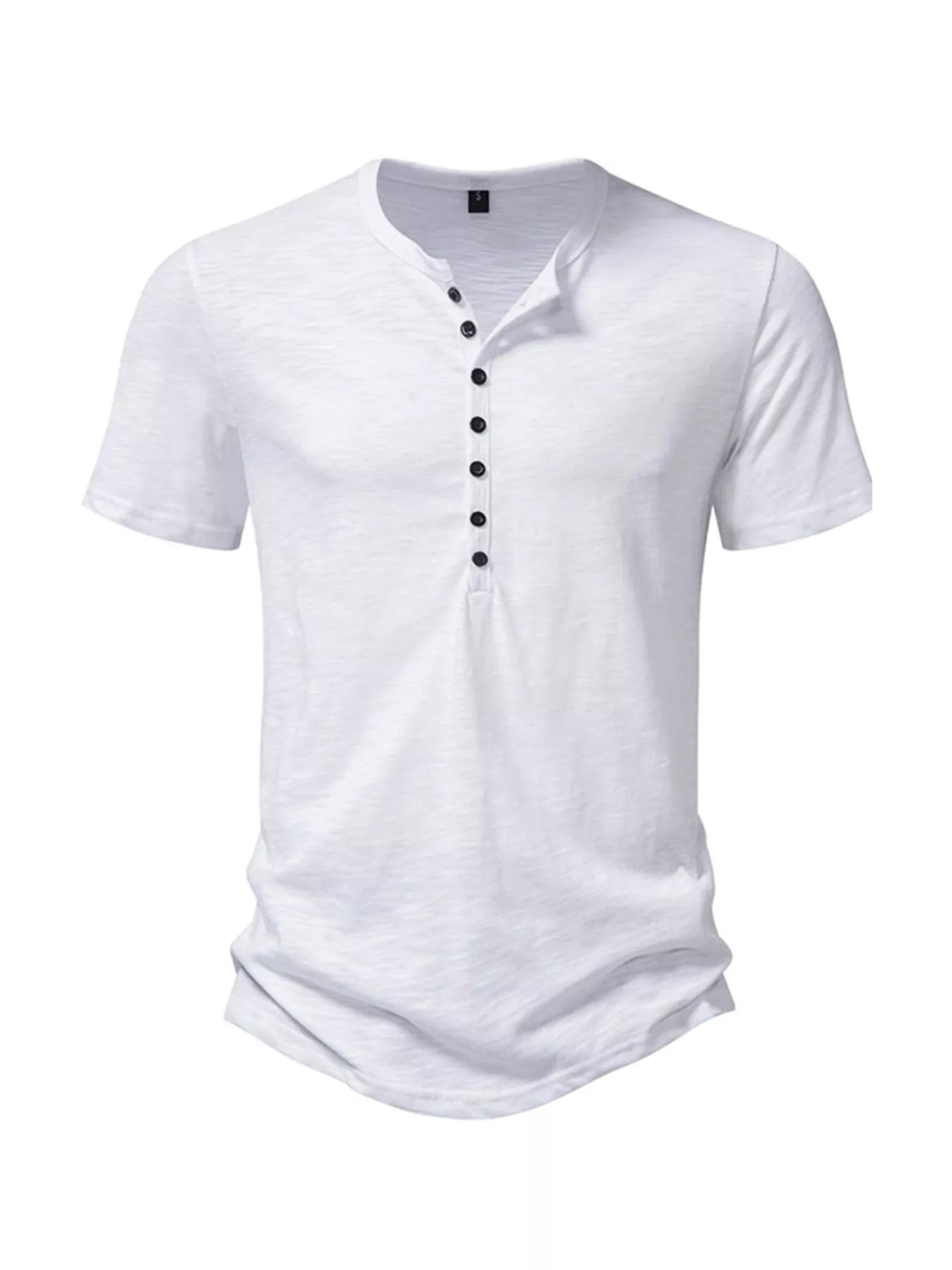 Men's Casual Button Detail Henley T-Shirt - Tigbuls Variety Fashion