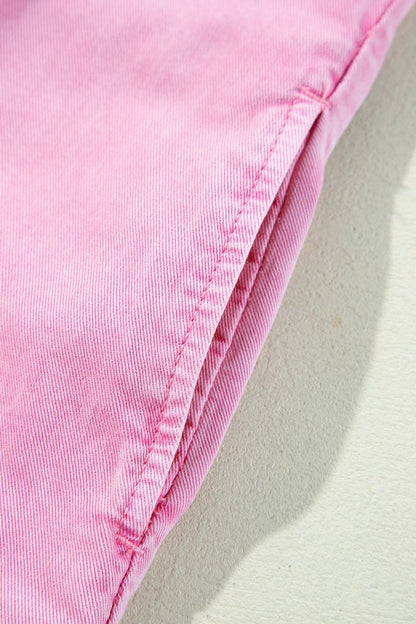 Button Down Short Sleeve Denim Dress - Tigbul's Variety Fashion Shop