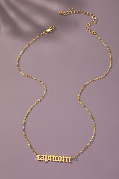Laser cut zodiac sign pendant necklace - Tigbul's Variety Fashion Shop