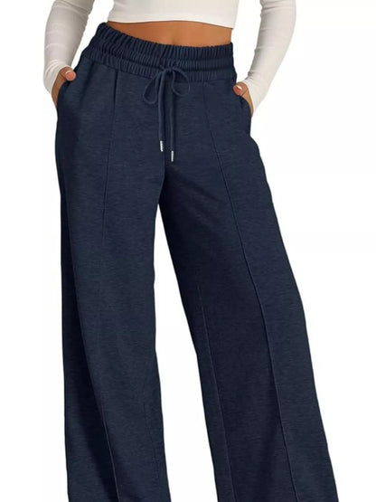 Wide Leg Drawstring Pants - Tigbul's Variety Fashion Shop