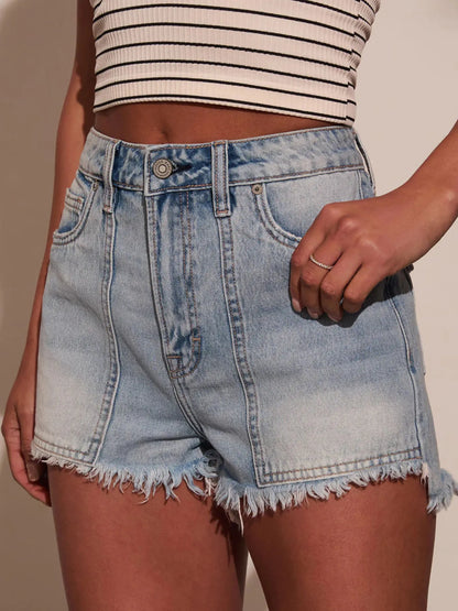 Raw Hem Denim Shorts - Tigbul's Variety Fashion Shop