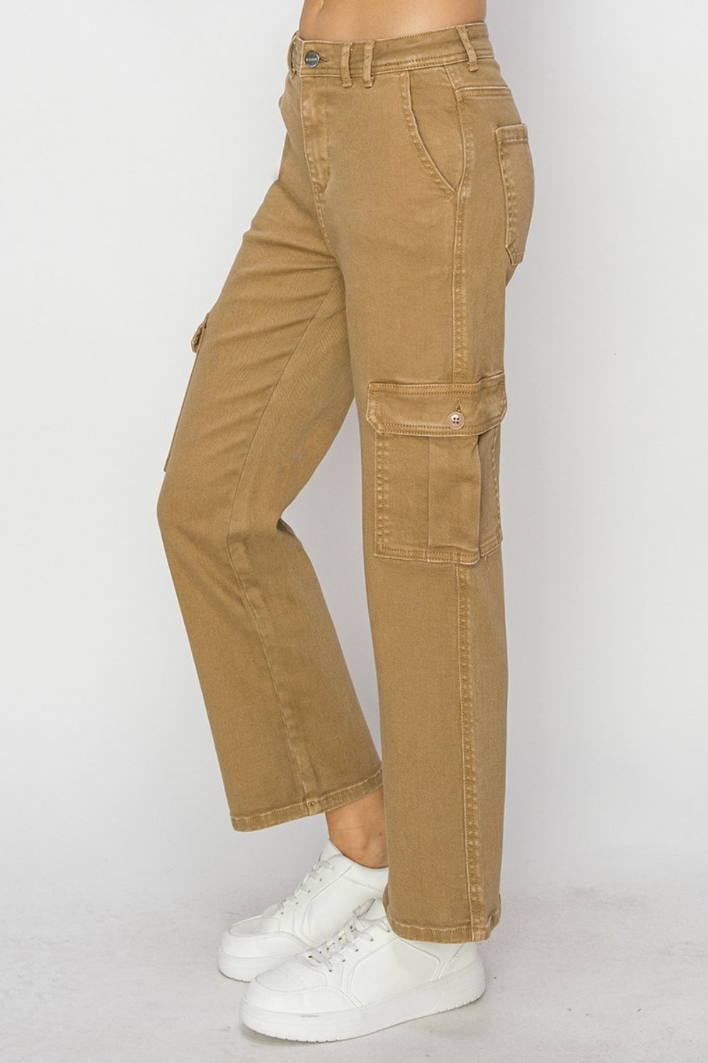 Risen Full Size High Rise Cargo Jeans - Tigbul's Variety Fashion Shop