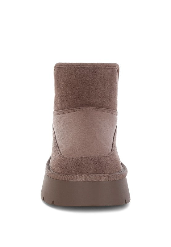 Holias Chunky Heeled Snow Boots - Tigbul's Variety Fashion Shop
