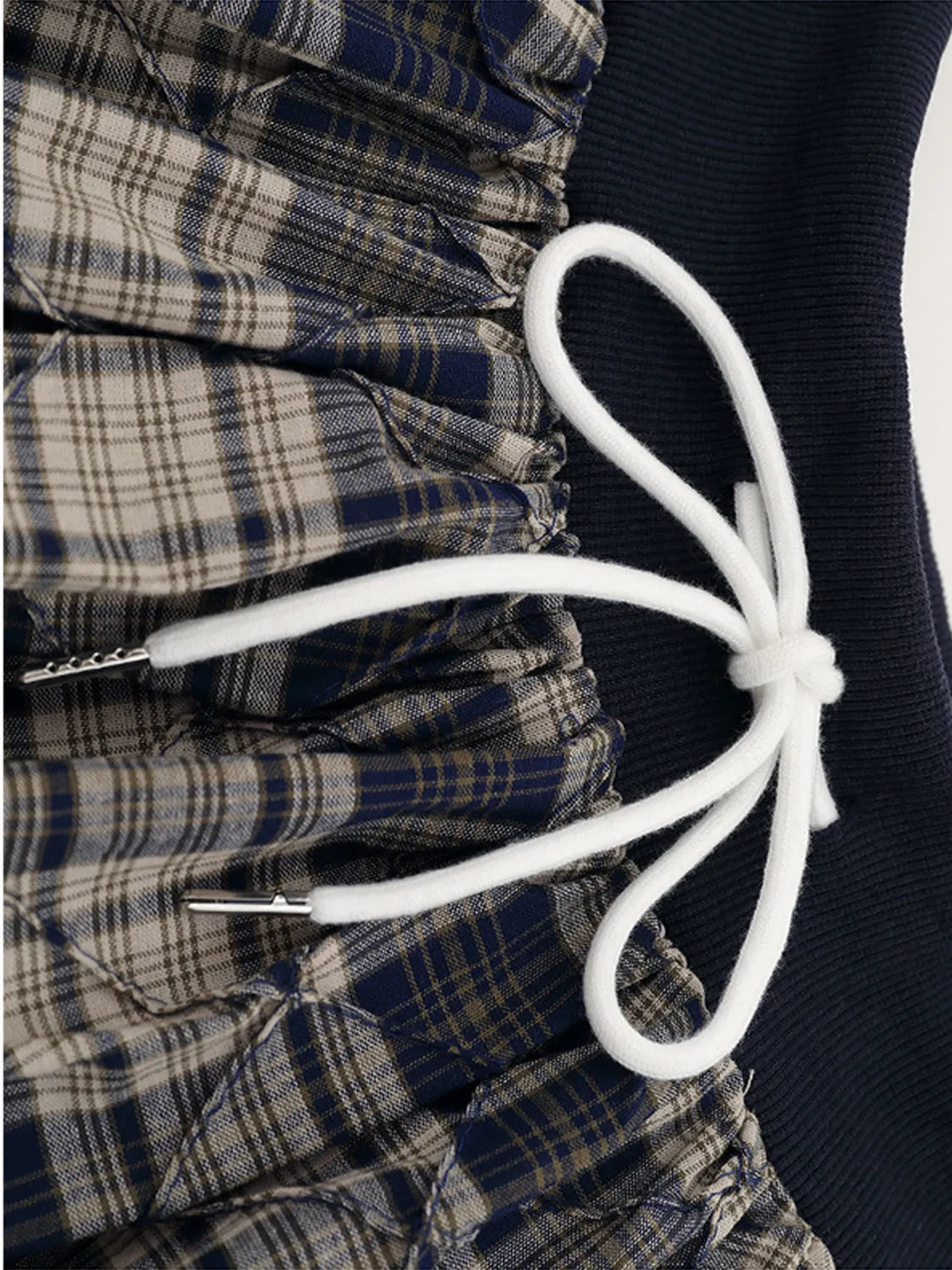 Drawstring Plaid Skort - Tigbul's Variety Fashion Shop