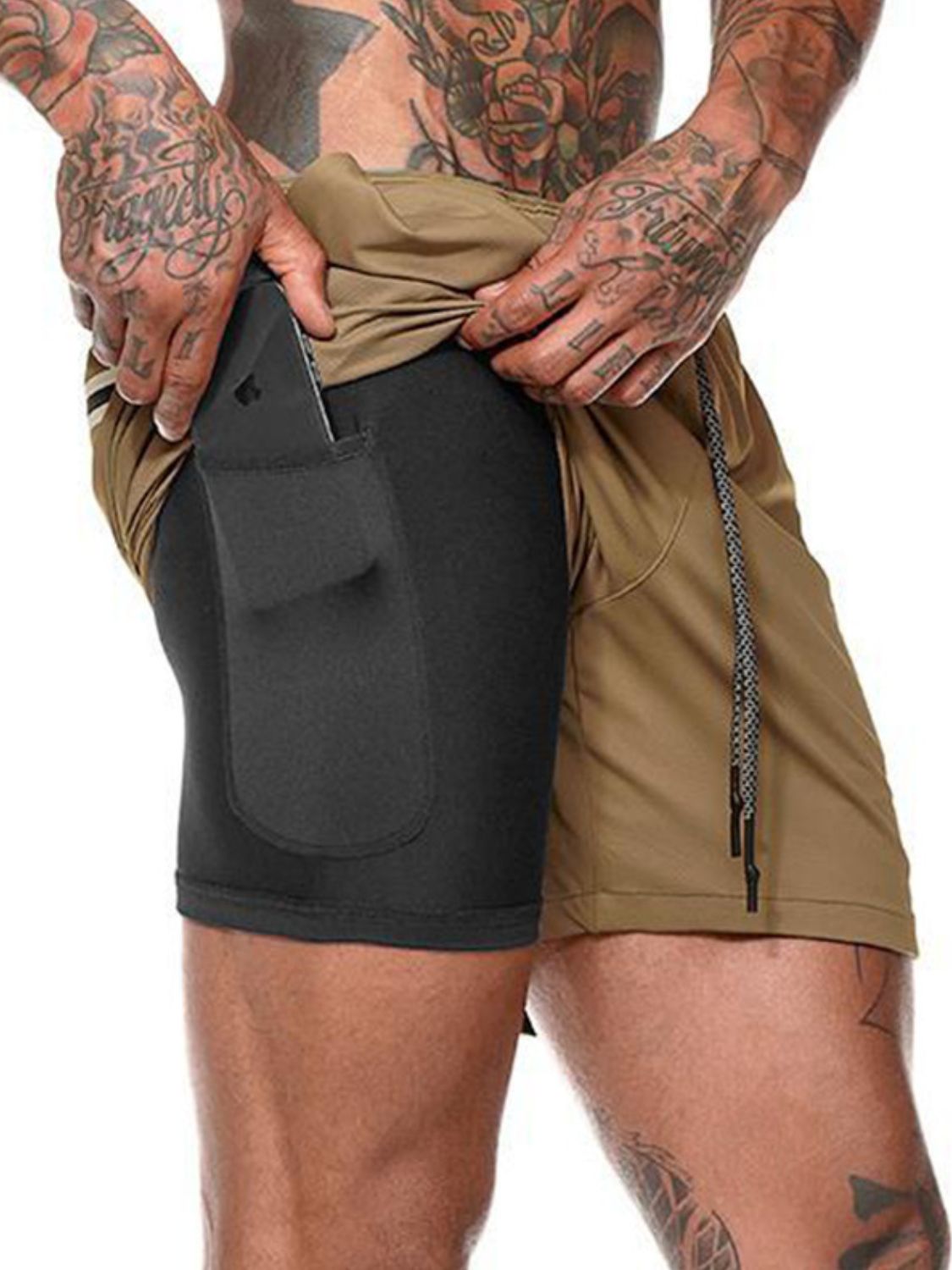 Men's Plus Size Drawstring Active Shorts - Tigbul's Variety Fashion Shop
