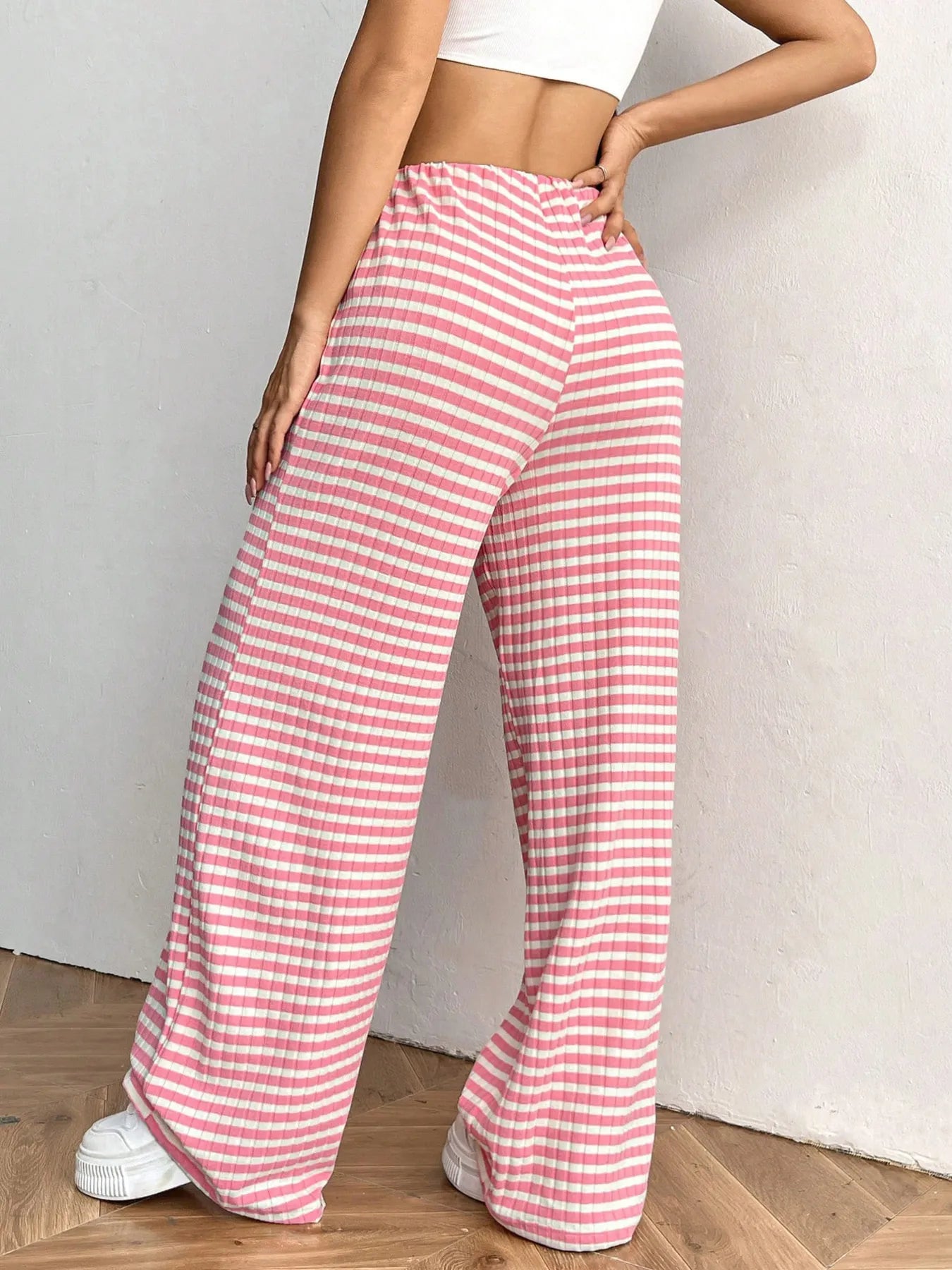 Striped Wide Leg Drawstring Pants - Tigbul's Variety Fashion Shop